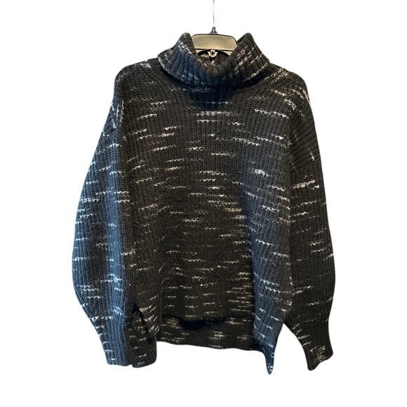 Varley Marlena Turtleneck Sweater Black White Size Small - Picture 4 of 8